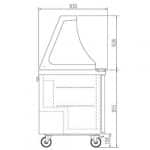 Saladette 9 x 1/6 GN-beholdere | B770xD840xH1390mm | CORECO US Range 700 | GHX00EB | GH-SDTP-27-9-LGL | 056035