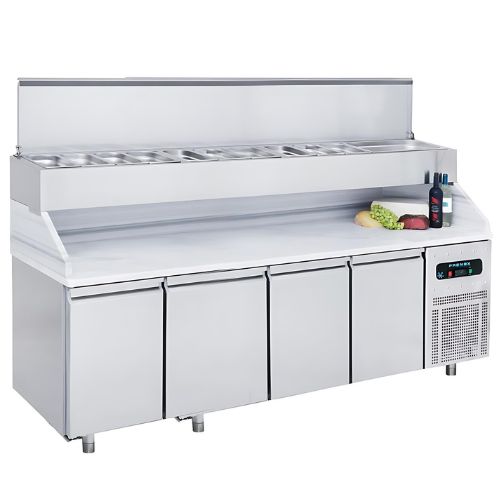 Pizza kjølebenk med marmortopp | B2330xD700xH850/1340mm | Frenox CGN4-YM-MR-R290 | 226428