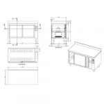 Varmeskap rustfritt stål, skyvedører | 30°C/90°C | B1200xD600xH850mm | GASTROHERO Germany | GH-WSS-ECO12X6A | 263126