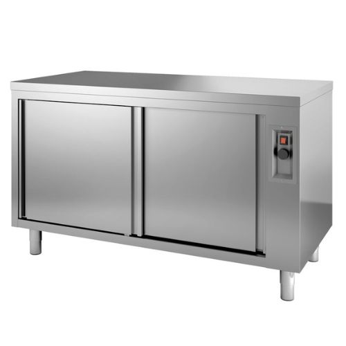 Varmeskap skyvedører begge sider | 30°C/90°C | B1400xD700xH850mm | GASTROHERO Germany | GHXWFF | GH-WDRS-ECO14X7 | 263131