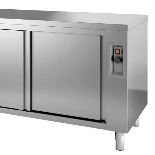 Varmeskap skyvedører begge sider | 30°C/90°C | B1400xD700xH850mm | GASTROHERO Germany | GHXWFF | GH-WDRS-ECO14X7 | 263131