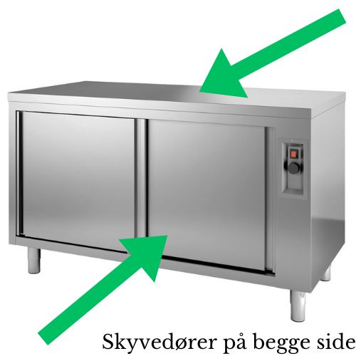 Varmeskap skyvedører på begge sider | 30°C/90°C | B2000xD700xH850mm | GASTROHERO Germany | GHXWDK | GH-WDRS-ECO20X7 | 263151