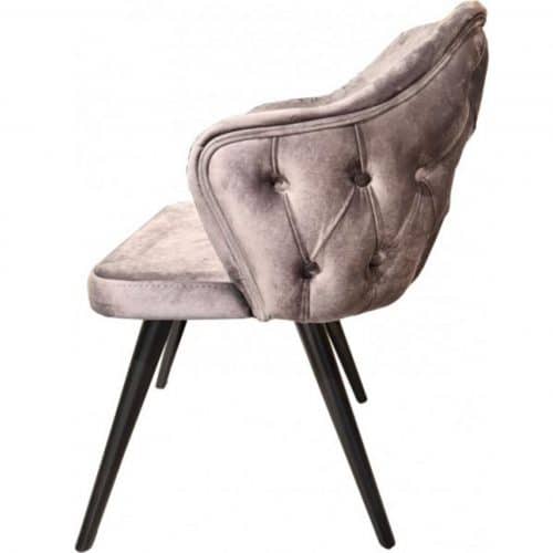 Ares Chesterfield polstret stol i antrasitt fløyel | A&S Germany | ASX0FA | G.1006.1084 | 286839