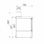 Pizza arbeidsbenk 230 Liter | 5x 1/6 GN | B903xD700xH1090mm | CombiSteel 7950.0070 | COX0ED | 291594