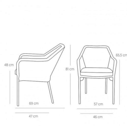 Utendørs terrassestol "Wales" honning inkludert sittepute | A&S Germany | ASXHH | G.1014.1041 | 312367