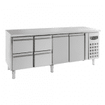 Kjølebenk 2 dører + 4 skuffer | 553 liter | B2230xD700xH850mm | Combisteel 7950.0220