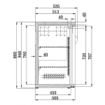 Bar kjøler med 2 dører | B1462xD535xH860mm | Combisteel 7450.0335