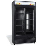 Brus kjøleskap med glassdør 780 liter | B1120xD595xH2100mm | CombiSteel BEZ-780 SL BLACK | 7455.1398