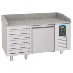 Pizzabenk md 5 skuffer | 380 liter | B1550xD800xH1080mm | Combisteel 7489.5230