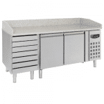 Pizzabenk med 7 skuffer | 580 liter | B2025xD800xH1000mm | Combisteel 7950.0042