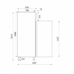 Rustfri fryseskap 650 liter | B740xD830xH2010mm | Combisteel 7450.0076