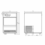 Isbitmaskin 26KG/24H | B420xD528xH655mm | Combisteel VDB-26 | 7476.0150