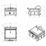 Paninigrill 2,5kW | rillet-rillet | B410xD500xH300mm | CombiSteel 7491.0005