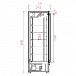 Kjøleskap med 2 glassdører | 1000 liter | B1253xD710xH1997mm | Combisteel 7455.2230