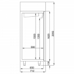 Fryser storkjøkken 1200 liter | PROLINE | B1400xD700xH2050mm | Combisteel 7489.5055