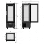 Kakedisk 400 liter | B650xD650xH1950mm | Combisteel 1950 | 7450.0845