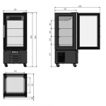 Kakedisk med 4 hyller | B650xD650xH1500mm | Combisteel 7450.0840