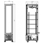 Drikke kjøleskap BLACK 348 Liter | B450xD656xH2024mm | Combisteel 7464.0210