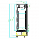 Kjøleskap enkeldør 460 liter | B680xD700xH1990mm | Combisteel 7450.0130