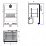 Bar kjøleskap 1 dør | 128 liter | B600xD520xH850mm | Combisteel 7527.0030